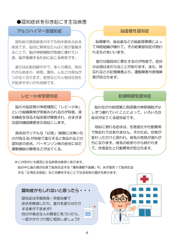 認知症状を引き起す主な疾患（4ページ）（PDF：184.9KB）
