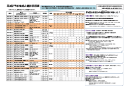 平成27年度成人健診日程表