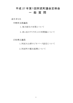 一 般 質 問