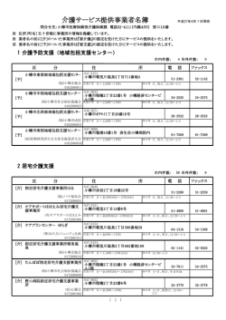 介護サービス提供事業者名簿（4月現在）（PDF）