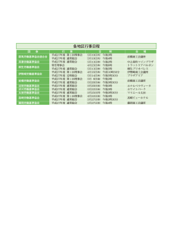 各地区行事日程 - 群馬労働基準協会連合会