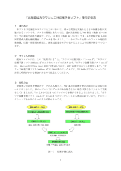 「北海道版カラマツ人工林収穫予測ソフト」使用手引き