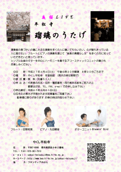 土)夜桜LIVE 瑠璃のうたげ （PDF - Hi-HO