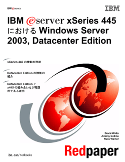 IBM Eserver xSeries 445 における Windows Server 2003, Datacenter
