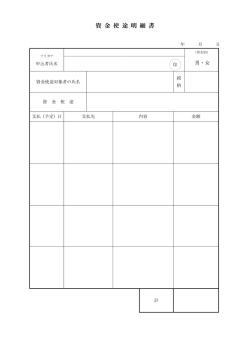 資 金 使 途 明 細 書