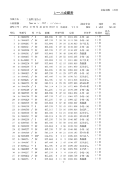 レース成績表