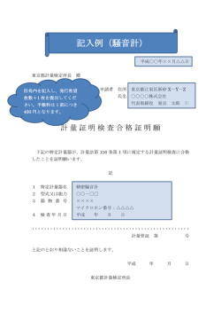 記入例（騒音計）