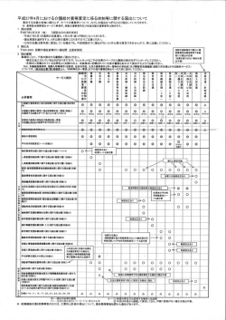 平成27年4月における介護給付費等算定に係る体制等に関する