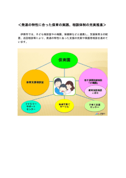 ＜発達の特性に合った保育の実践、相談体制の充実推進＞