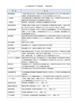 公立病院改革プラン補足資料 用語の説明 用 語 解 説 急性期医療 「病気