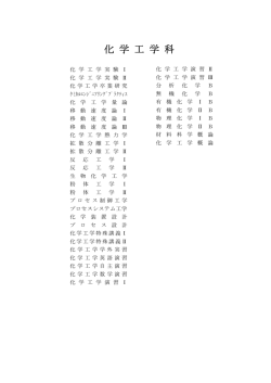 化 学 工 学 科