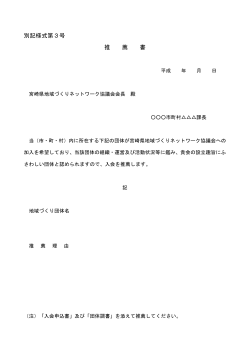 様式3（PDFファイル） - 宮崎県地域づくりネットワーク協議会