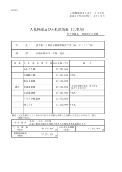 入札経緯及び入札結果表（工事用）