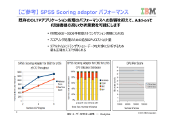 【ご参考】 SPSS Scoring adaptor パフォーマンス