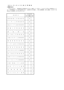 （4）エ レ ク ト ロ ニ ク ス 系 工 学 専 攻 ≪履修方法≫ 3年以上在学