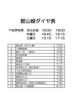 館山線ダイヤ表 - 千葉国際中学校・高等学校