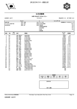 公式成績表