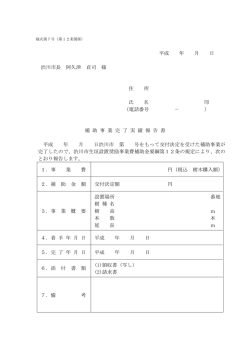 補助事業完了実績報告書（PDF：54KB）
