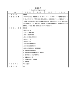 認知工学 （Cognitive Engineering）
