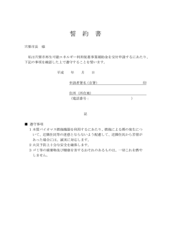 誓 約 書
