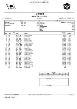 公式成績表