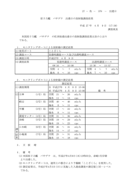 原子力艦「パサデナ」出港日の放射能調査結果（PDF：72KB