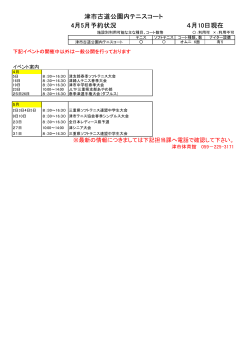 2015年04月10日 古道テニスコート予約状況