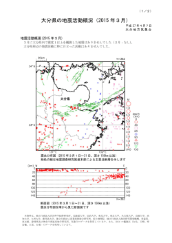 大分県の地震活動概況（2015 年3月）