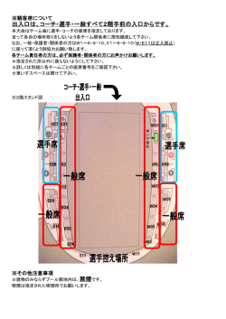 出入口は、コーチ・選手・一般すべて2階手前の入口からです。