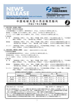 中国地域大型小売店販売動向