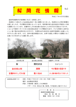桜 桜 開 開 花 情 情 報 報