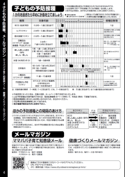 健康カレンダー 平成27年度 4ページ
