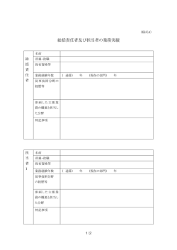 （様式4） 総括責任者及び担当者の業務実績（PDF：27KB）