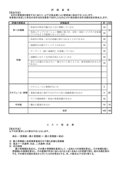 評価の着眼点 評価基準 計 小計 10 10 10 10 10 10 10 5 5 10 その他