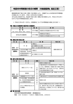 中間検査の対象となる建築物および特定工程