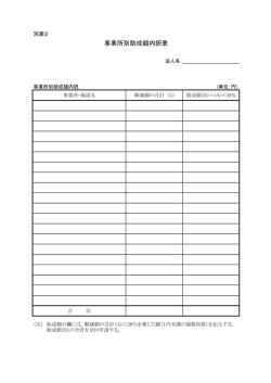 別表2 事業所別内訳表 [PDFファイル／58KB]