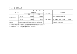 サッカー場 使用料金表