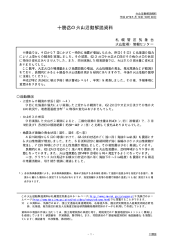 十勝岳の火山活動解説資料（臨時）を発表しました（4月10日）