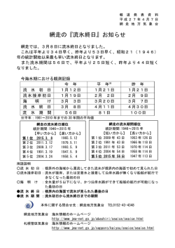 網走では3月8日に流氷終日となりました。