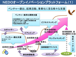 NEDOオープンイノベーションプラットフォーム（1）