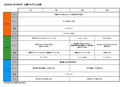 JOGSPA 2015年4月 水曜プログラム内容