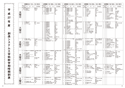 創造システム工学科