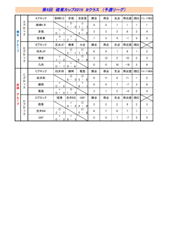 第5回 碓東カップ2015 Bクラス （予選リーグ）