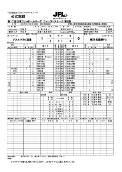 公式記録 - 日本フットボールリーグ