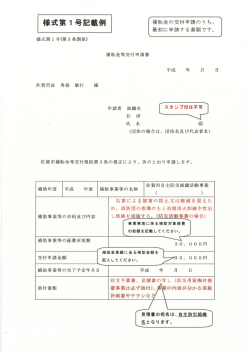 補助金申請様式（記載例）【 PDFファイル：275.6 KB 】