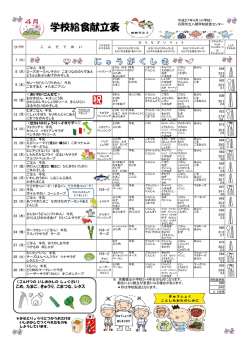 学校給食献立表