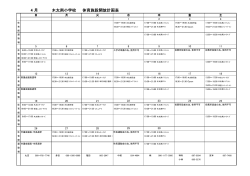 4 月 木太南小学校 体育施設開放計画表