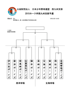 公益財団法人 日本少年野球連盟 西九州支部 2015ホークス杯西九州