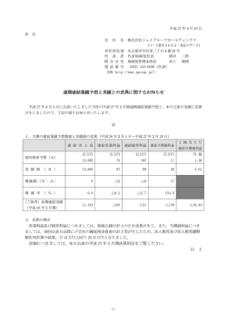 通期連結業績予想と実績 連結業績予想と実績 連結業績予想と実績との