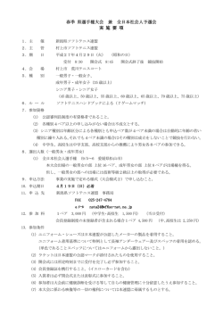 春季 県選手権大会 兼 全日本社会人予選会 全日本社会人予選会 実 施